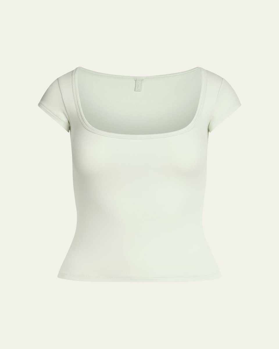 Scoop-Neck Cotton Jersey T